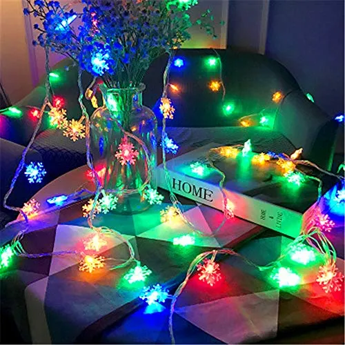 10M Snowflake String Lights 100 LED Multicolour