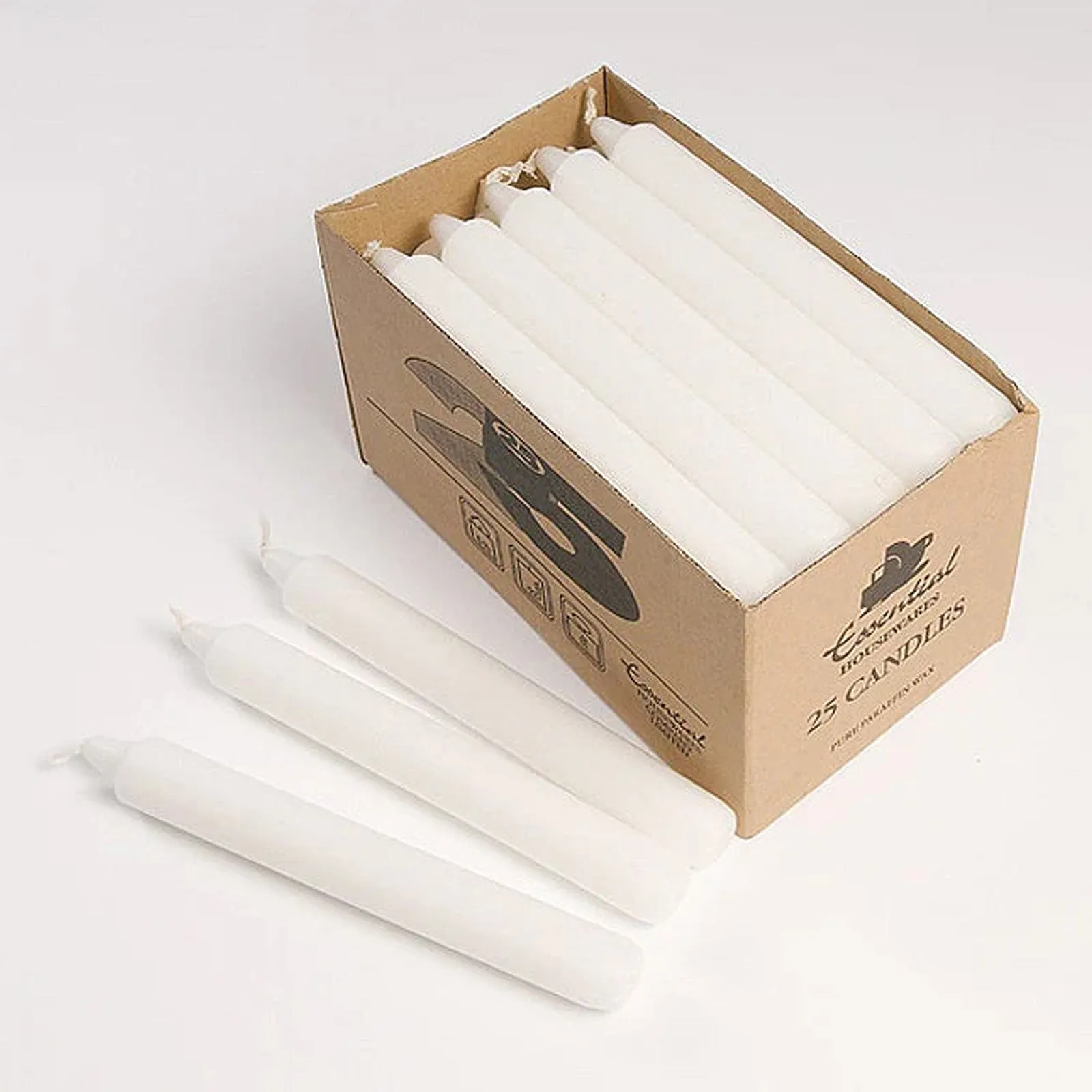 25pk White Candle Box