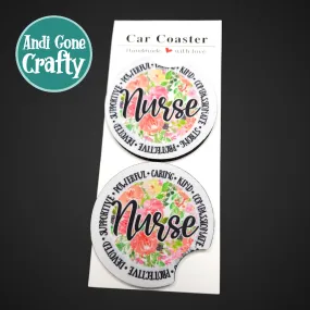 2.75in Foam Car Coaster - Style Nurse