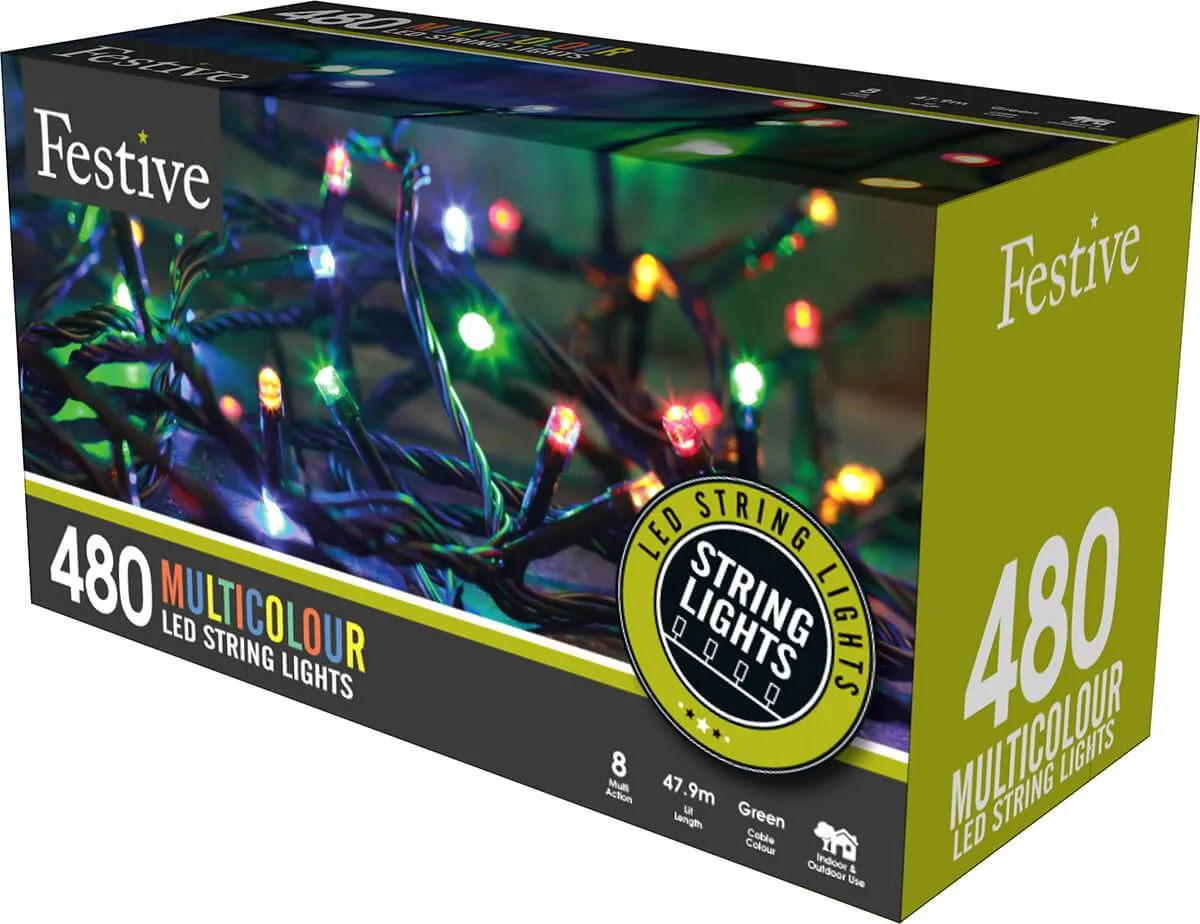 480 Multicolour LED String Lights