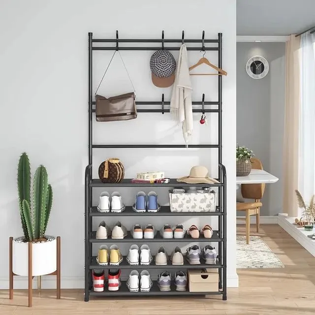 5 Tier Multi-Functional Shoe And Hat Rack