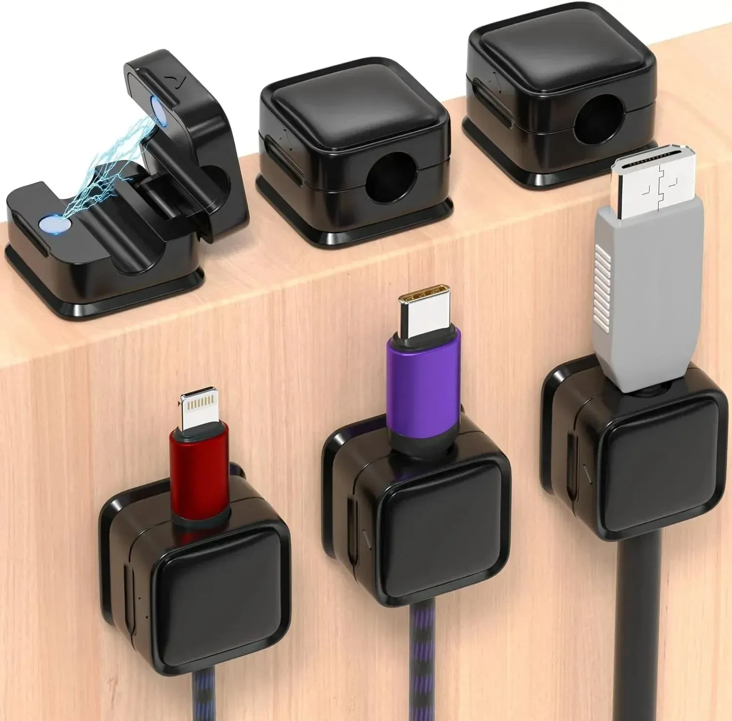 6pcs Magnetic Cable Organizer Clips