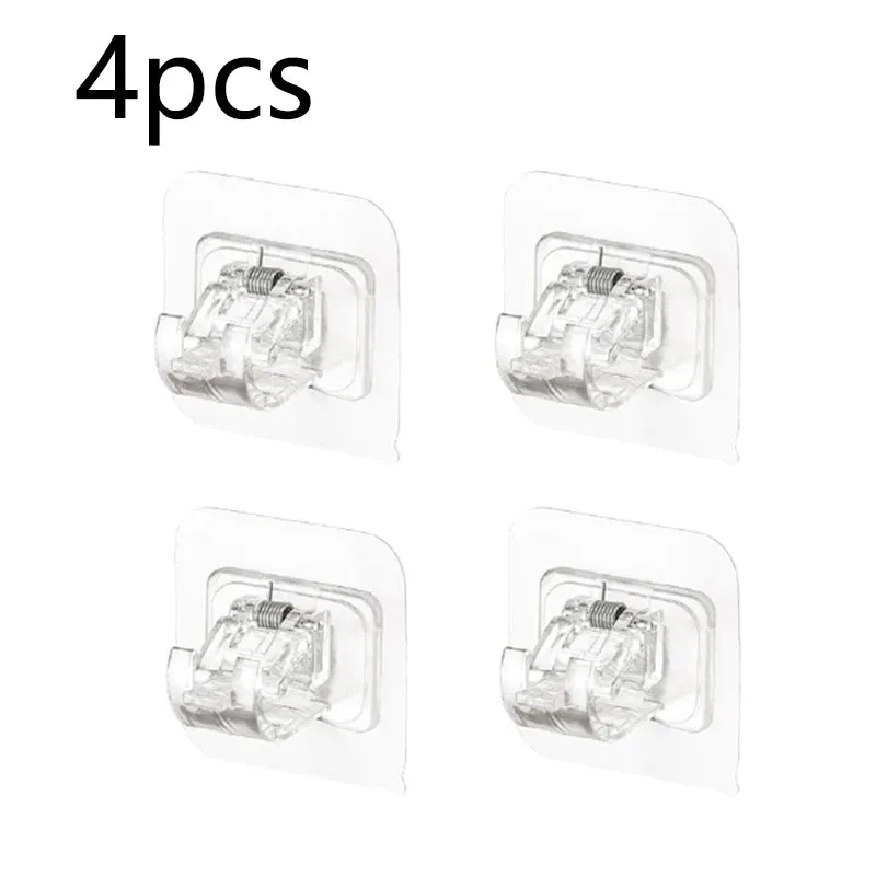 Adjustable Nail-Free Self Adhesive Curtain Rod Clip