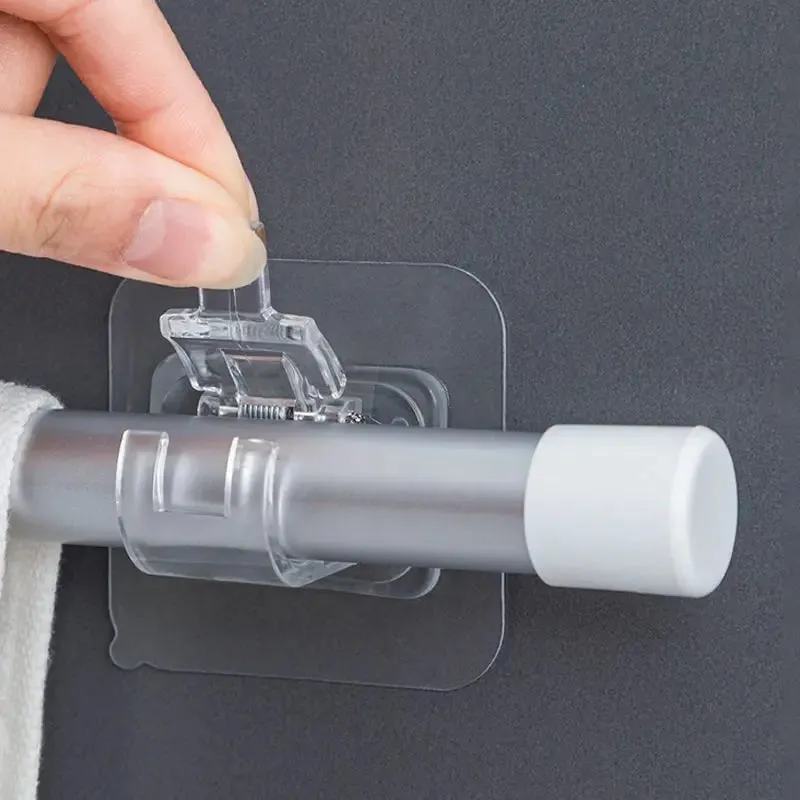 Adjustable Nail-Free Self Adhesive Curtain Rod Clip