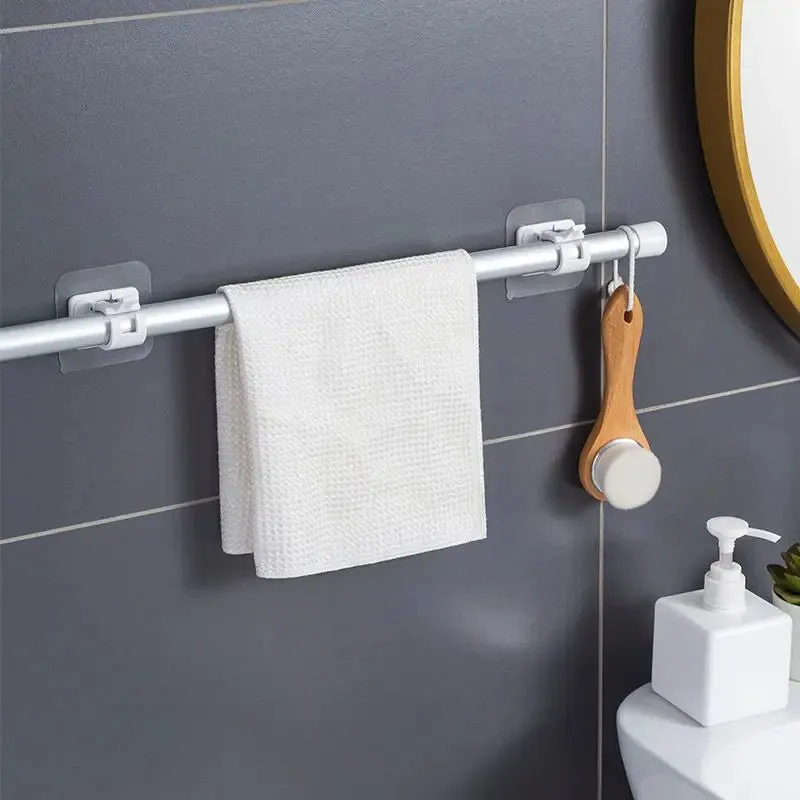 Adjustable Nail-Free Self Adhesive Curtain Rod Clip