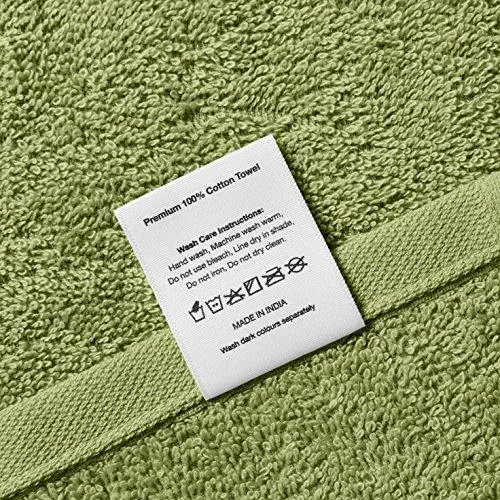 Amazon Brand - Solimo 100% Cotton 6 Piece Towel Set, 500 GSM (Brown and Olive Green)