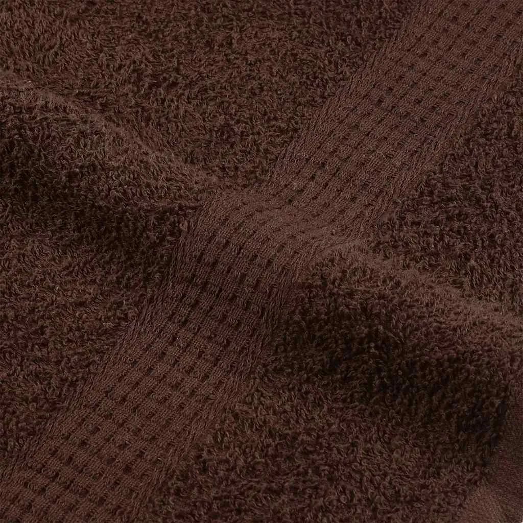 Bath Towels 10 pcs Brown 100x150 cm 360 gsm 100% Cotton