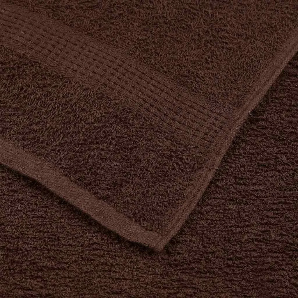 Bath Towels 10 pcs Brown 100x150 cm 360 gsm 100% Cotton