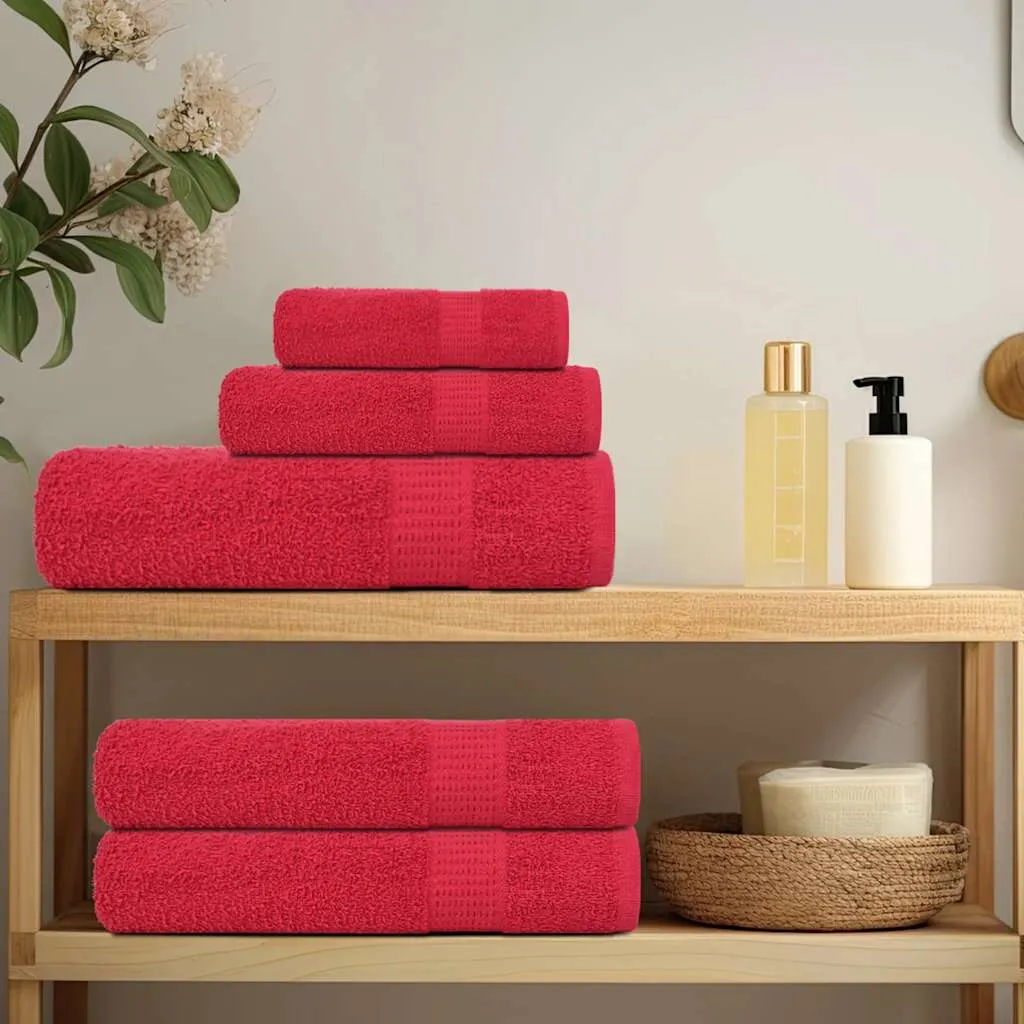 Bath Towels 4 pcs Red 100x150 cm 360 gsm 100% Cotton