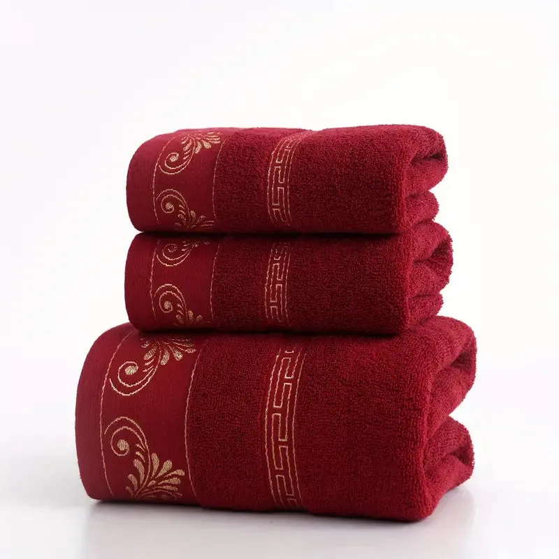 Bathroom Ultra-Soft Cotton Towel Set - 3pcs