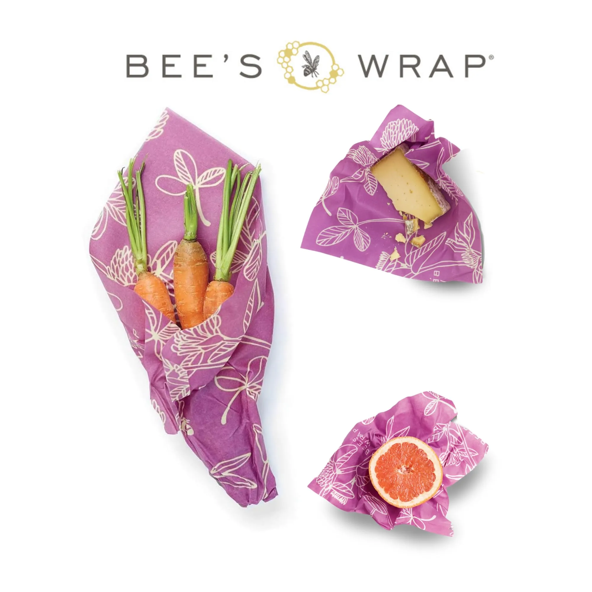 Bee's Wrap: Reusable Beeswax Food Wraps - Plastic-Free (Pack of 3)