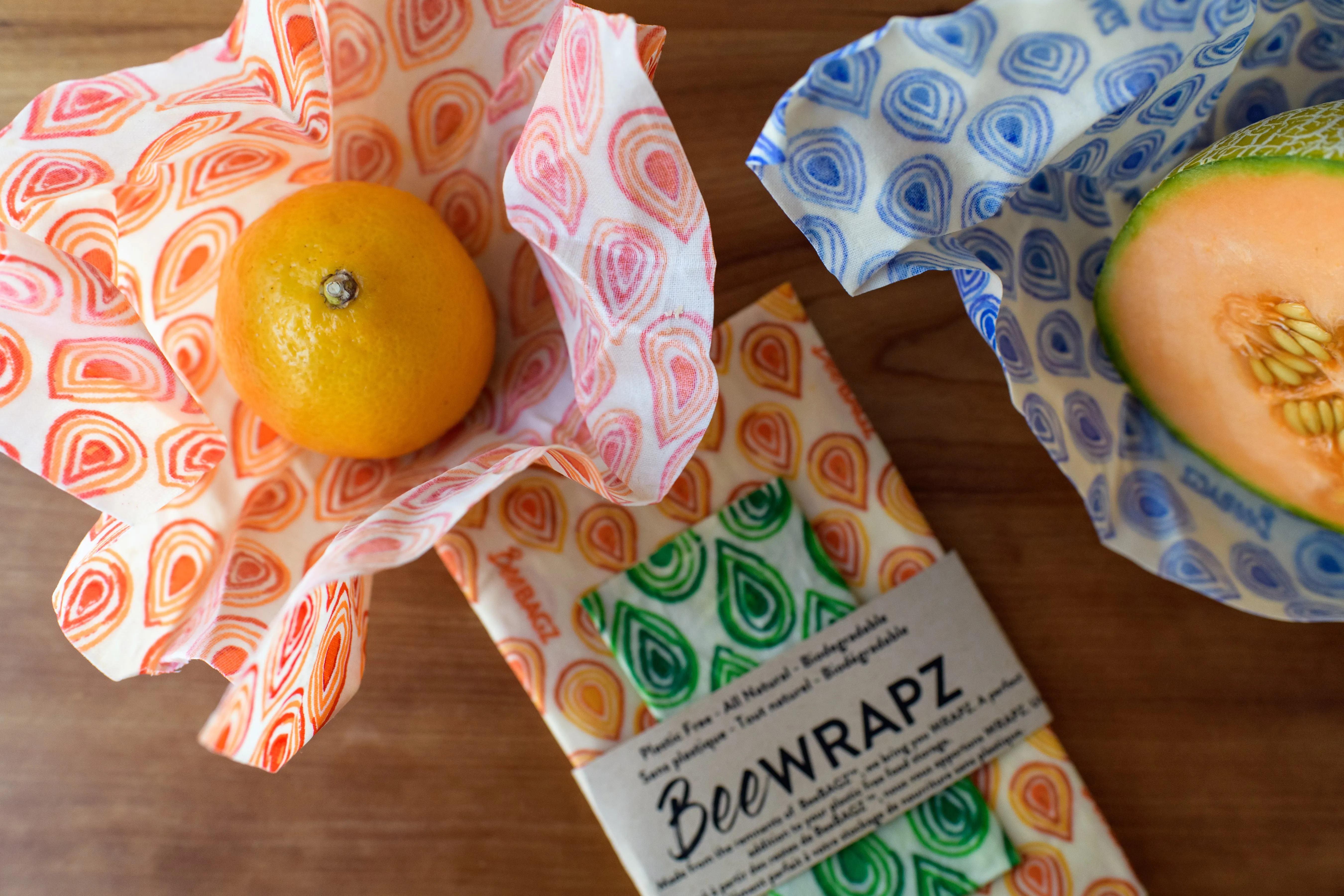 BeeWRAPZ™ Pack of 2 - Beeswax Reusable Food Wraps