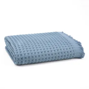 Blue Lycia Turkish Cotton Waffle Bath Towel 36x63" 1pc