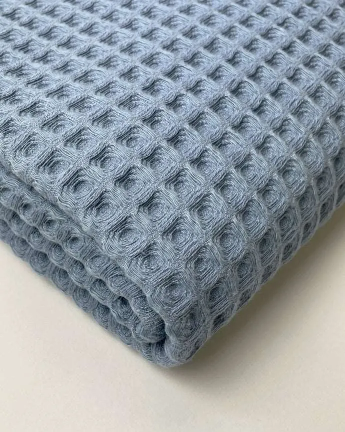 Blue Lycia Turkish Cotton Waffle Bath Towel 36x63" 1pc