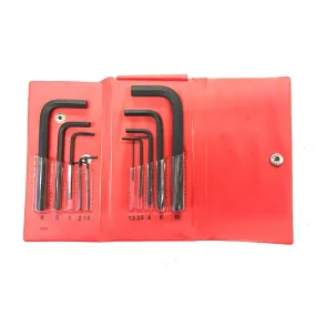 BONDHUS 10 Piece Metric Hex Key Wallet Set T00009