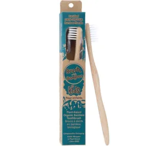 Brush with Bamboo Organic Bamboo Toothbrush Castor Bean Oil Based Bristles - Kids Soft