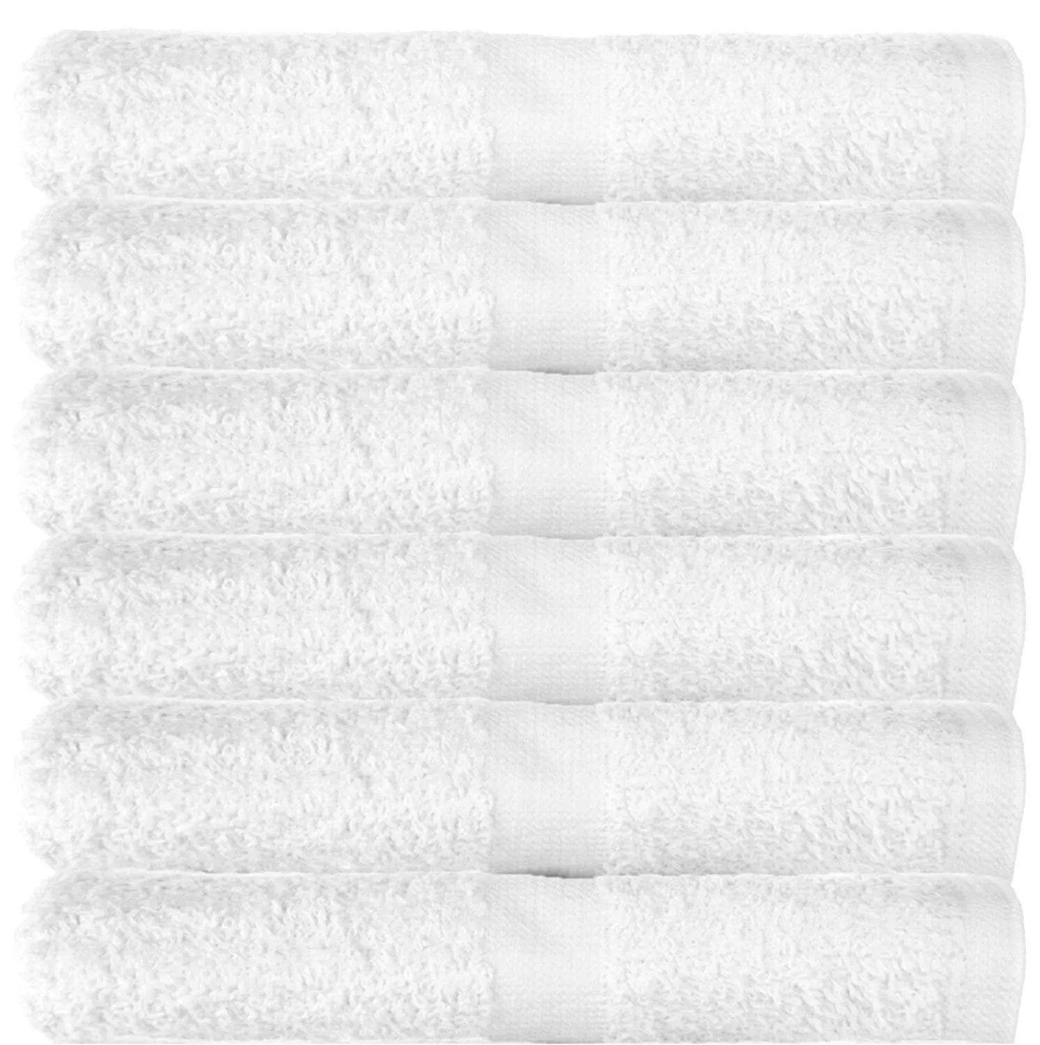 Cheap White Hand Towels Budget Quality 320 gsm - Pack of 12