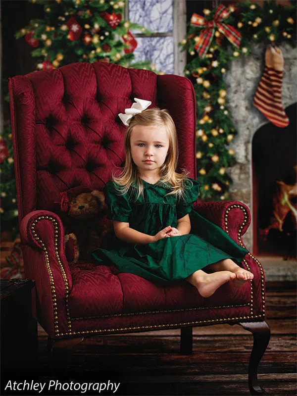 Christmas Lodge Printed Photo Backdrop