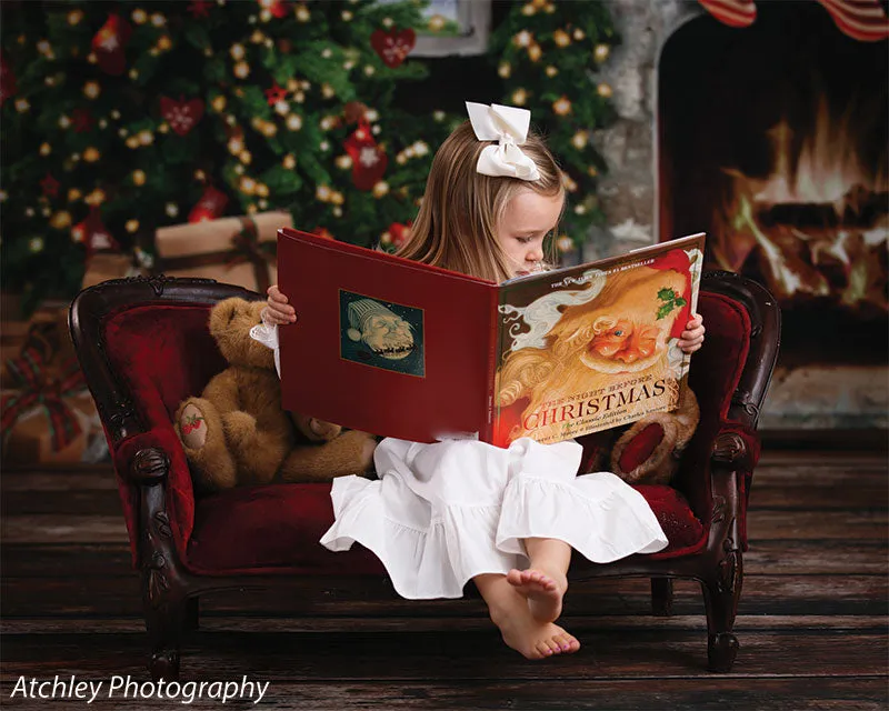 Christmas Lodge Printed Photo Backdrop