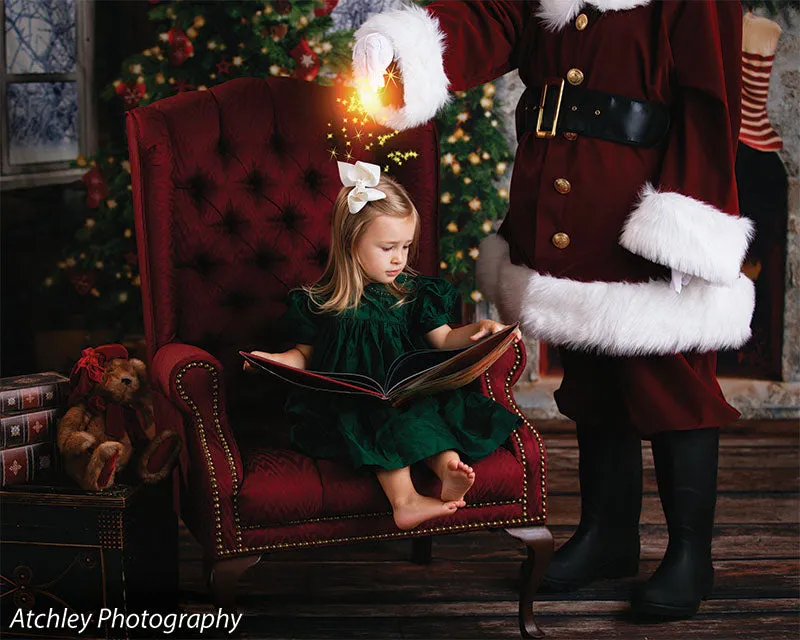 Christmas Lodge Printed Photo Backdrop