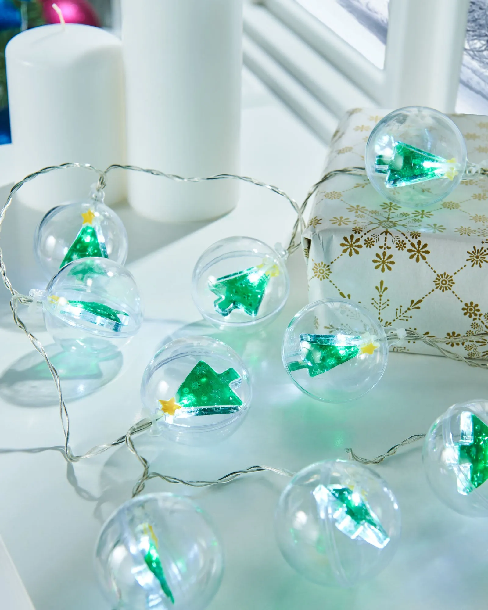 Christmas Tree Bauble LED Light String, 1.8 m