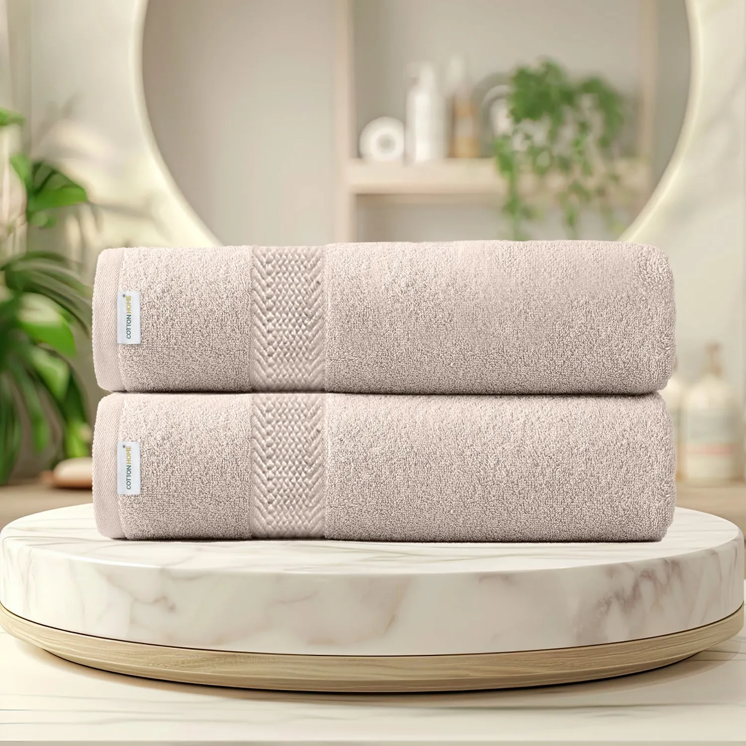 Cotton Bath Sheet 100x150 CM 2 Piece Set-Soft Feel, Quick Dry, Highly Absorbent Durable Towels