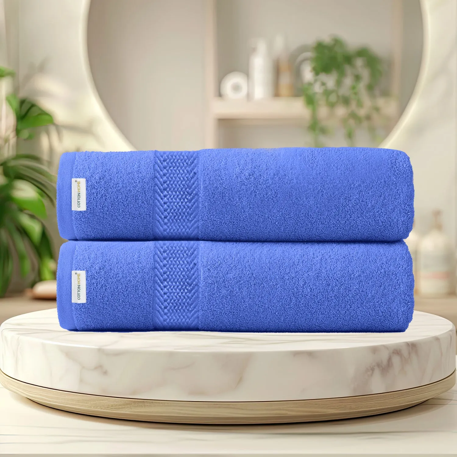 Cotton Bath Sheet 100x150 CM 2 Piece Set-Soft Feel, Quick Dry, Highly Absorbent Durable Towels