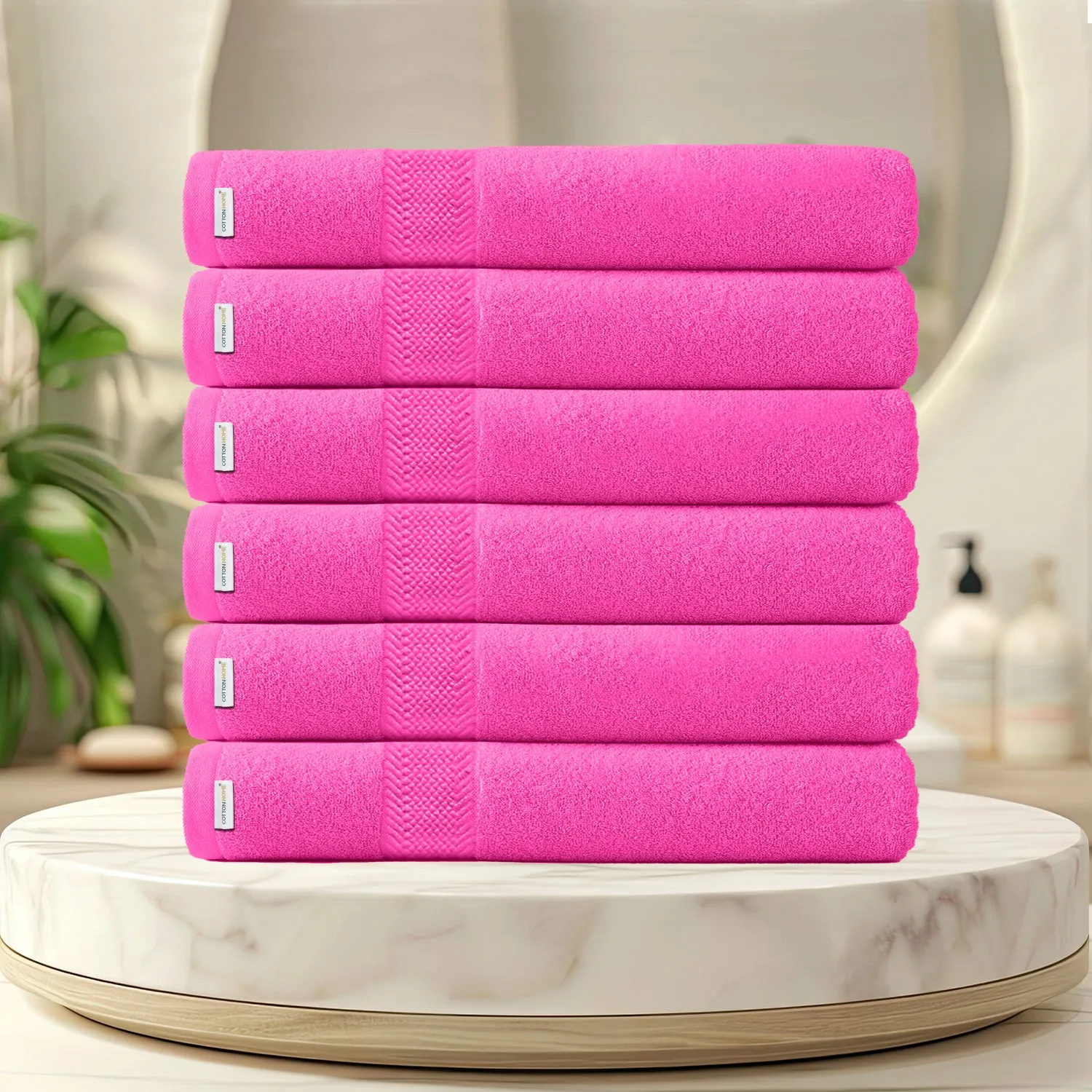 Cotton Bath Sheet 100x150 CM 6 Piece Set-Soft Feel, Quick Dry, Highly Absorbent Durable Towels