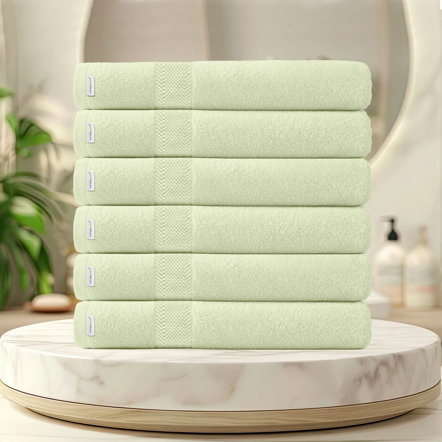 Cotton Bath Sheet 100x150 CM 6 Piece Set-Soft Feel, Quick Dry, Highly Absorbent Durable Towels