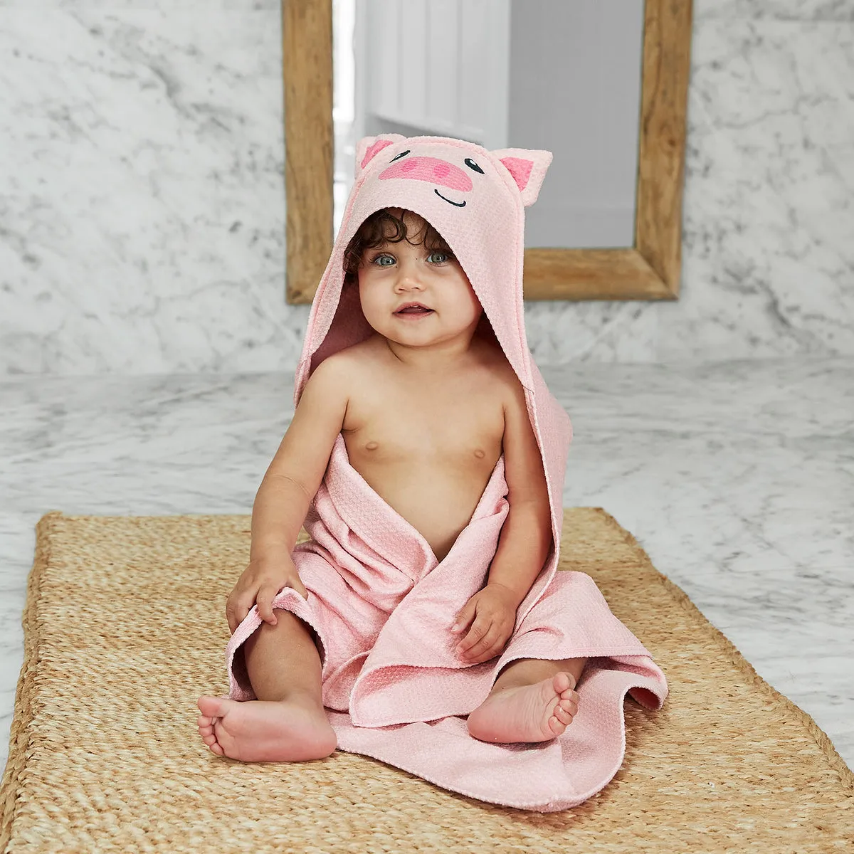 Dock & Bay Baby Hooded Towels - Parker Pig - Outlet