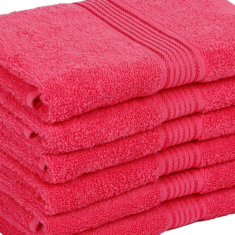 Eva Quick Dry Hand Towel (Pink) - Set Of Six