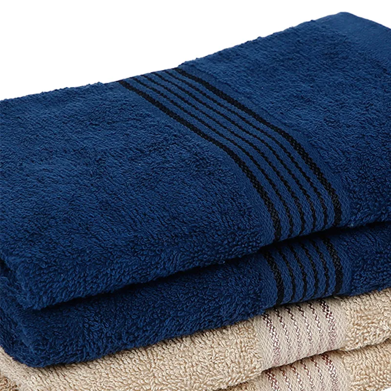 Eva Quick Dry Hand Towel (Taupe & Navy Blue) - Set Of Four