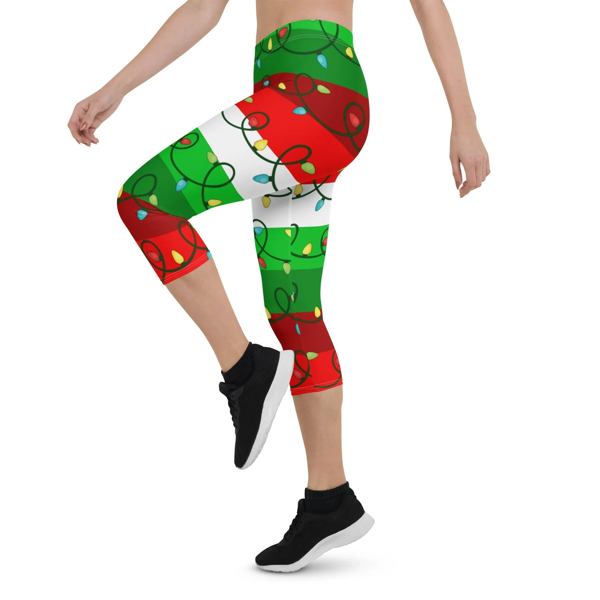 Festive Christmas Lights Capris