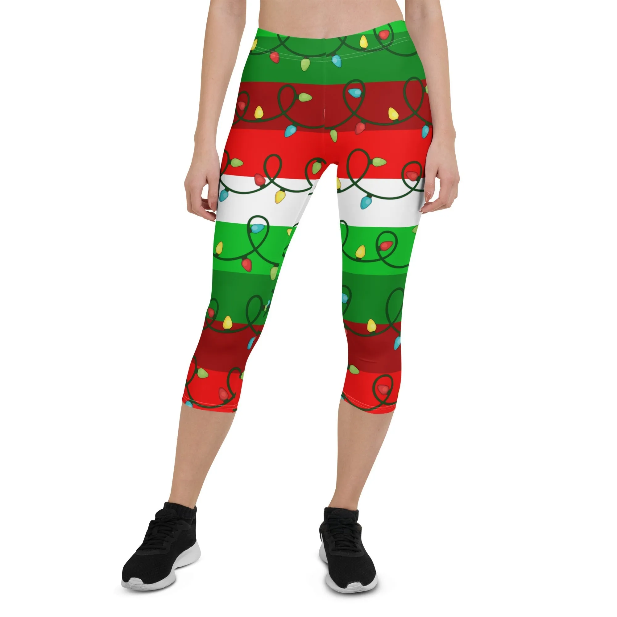 Festive Christmas Lights Capris