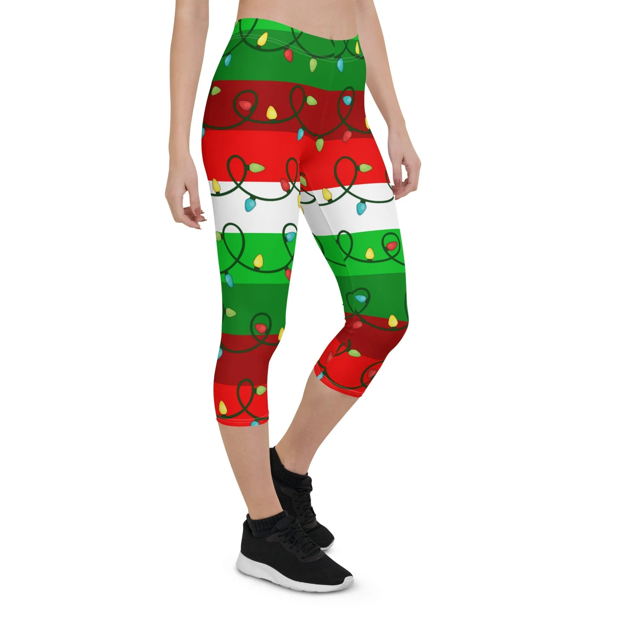 Festive Christmas Lights Capris