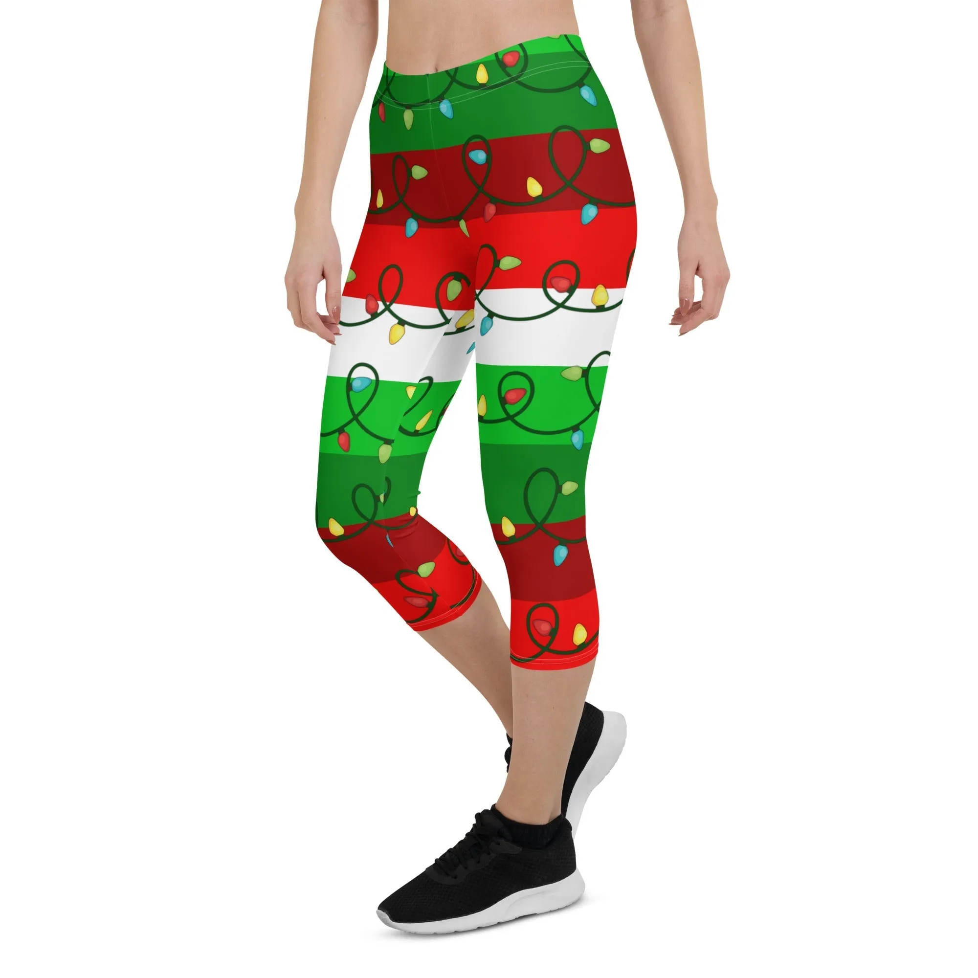 Festive Christmas Lights Capris