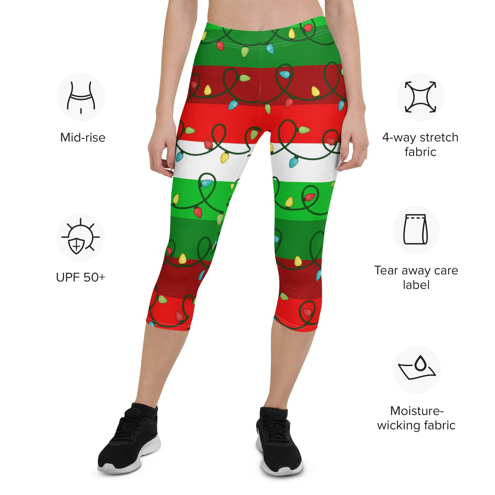 Festive Christmas Lights Capris