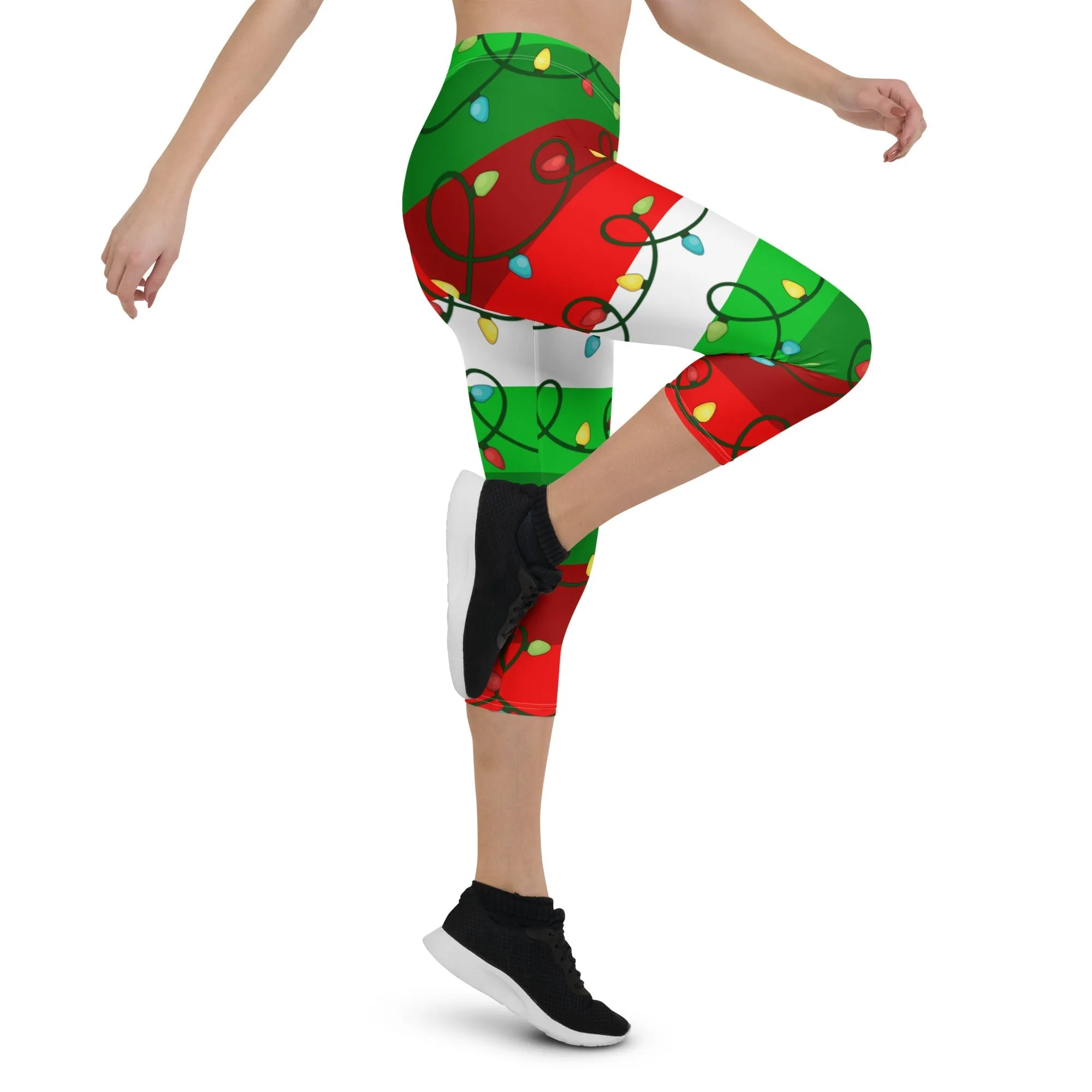 Festive Christmas Lights Capris