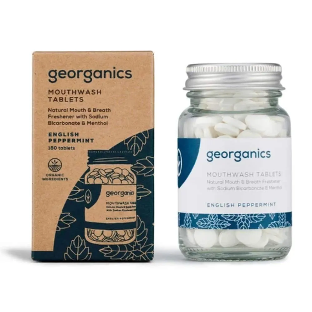 Georganics Mouthwash Tablets (180 tabs) - English Peppermint