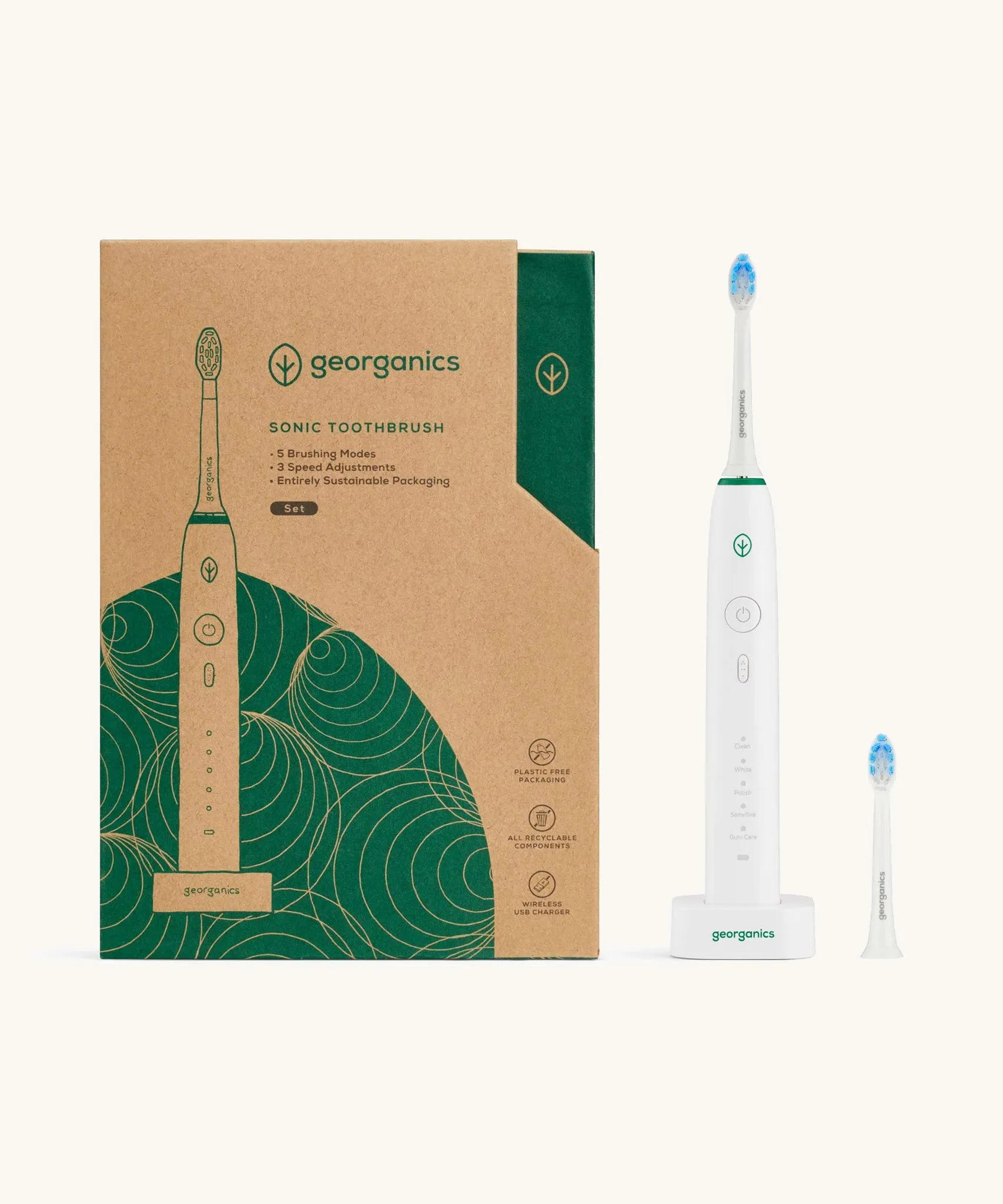 Georganics Sonic Toothbrush Set 50000SPM