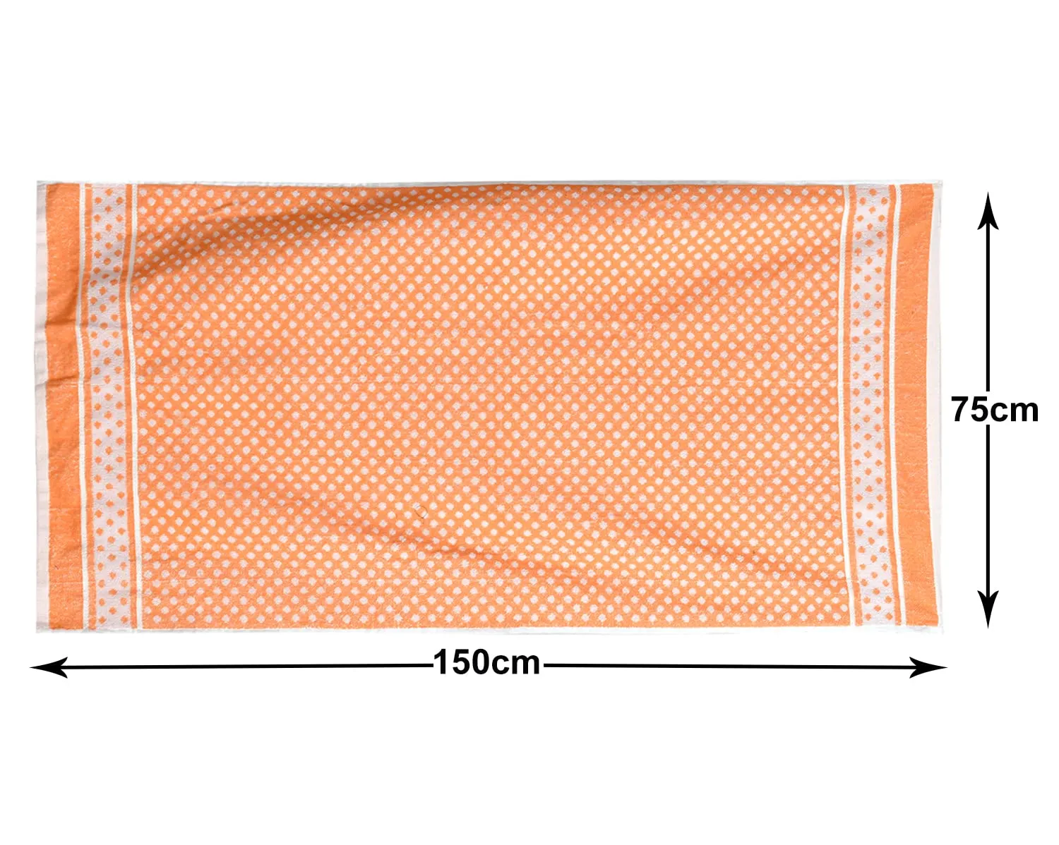 Heart HomeDot Printed Super Soft, Fluffy, and Absorbent, Cotton Bath Towel Perfect for Daily Use, 30"x60"(Orange)