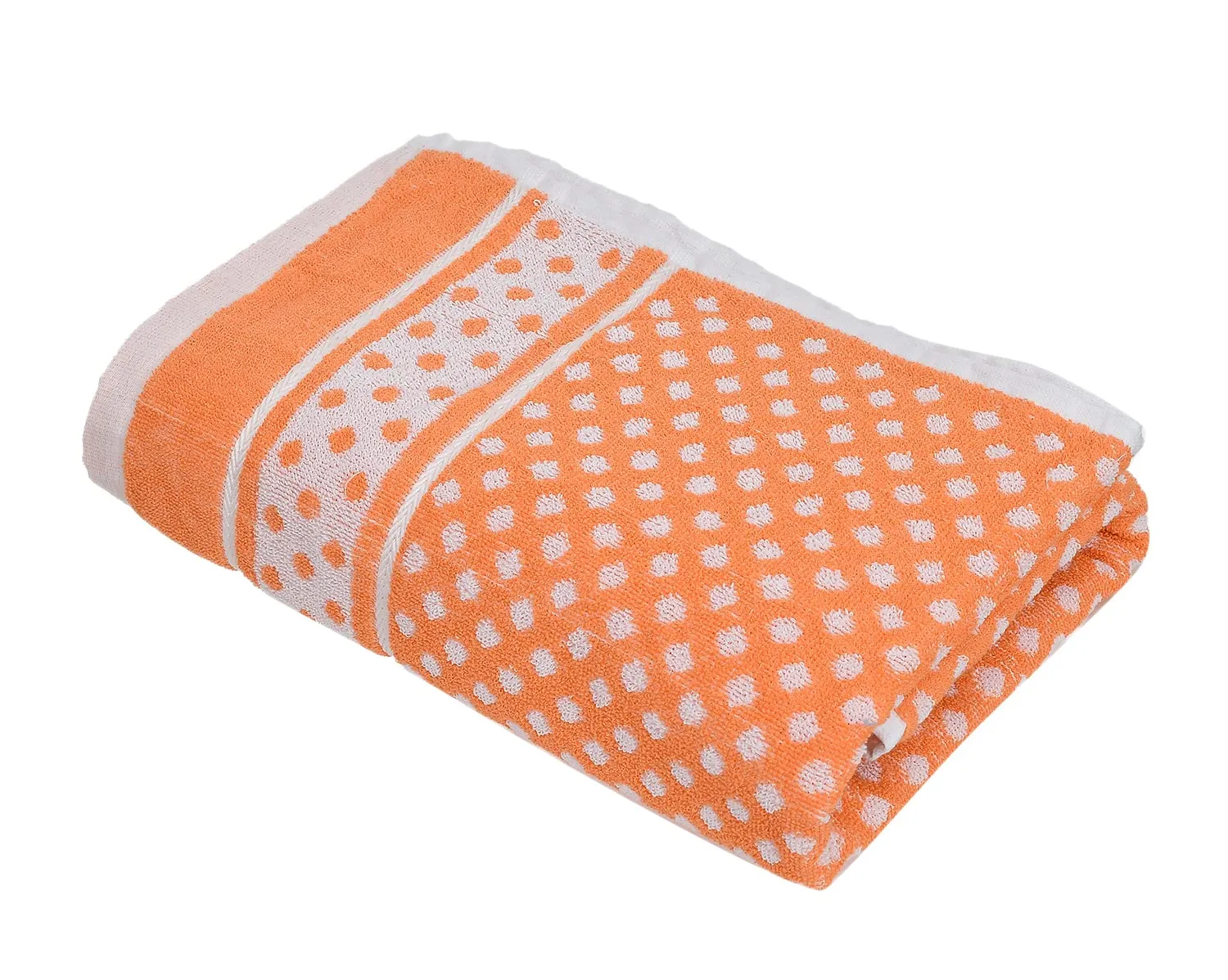 Heart HomeDot Printed Super Soft, Fluffy, and Absorbent, Cotton Bath Towel Perfect for Daily Use, 30"x60"(Orange)