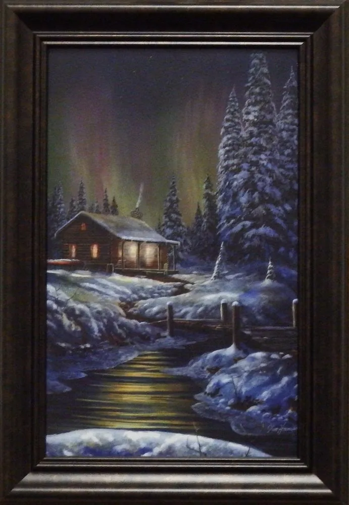 Jim Hansel Fire and Ice Decorator Print-Framed