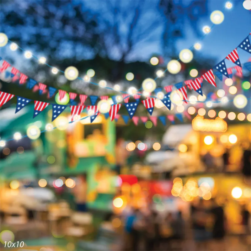 July Fourth Bokeh Backdrop