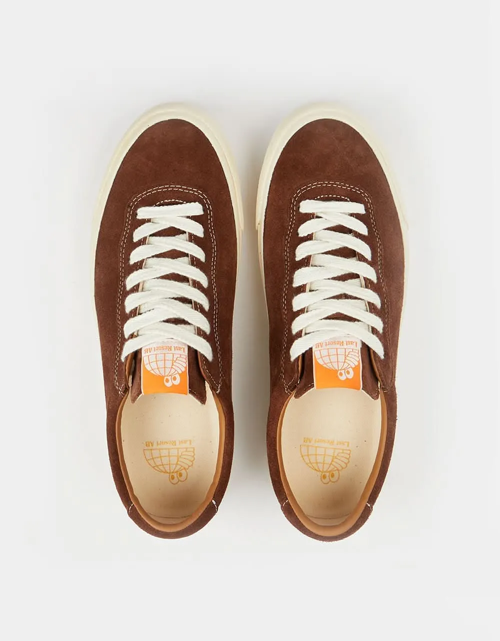 Last Resort AB VM001 Suede Lo Skate Shoes - Choc Brown/White