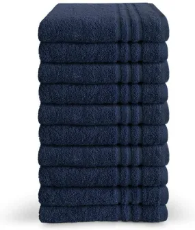 Luxury Navy Blue Bath Sheets Towels 650gsm 90 x 150cm 100% Cotton Packs of 2, 10 and 24