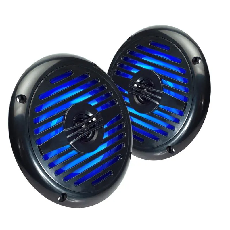 Magnadyne WR5B-LED | 5.25" Water Resistant 2-Way Speaker with Blue LED Lights | Sold as a Pair