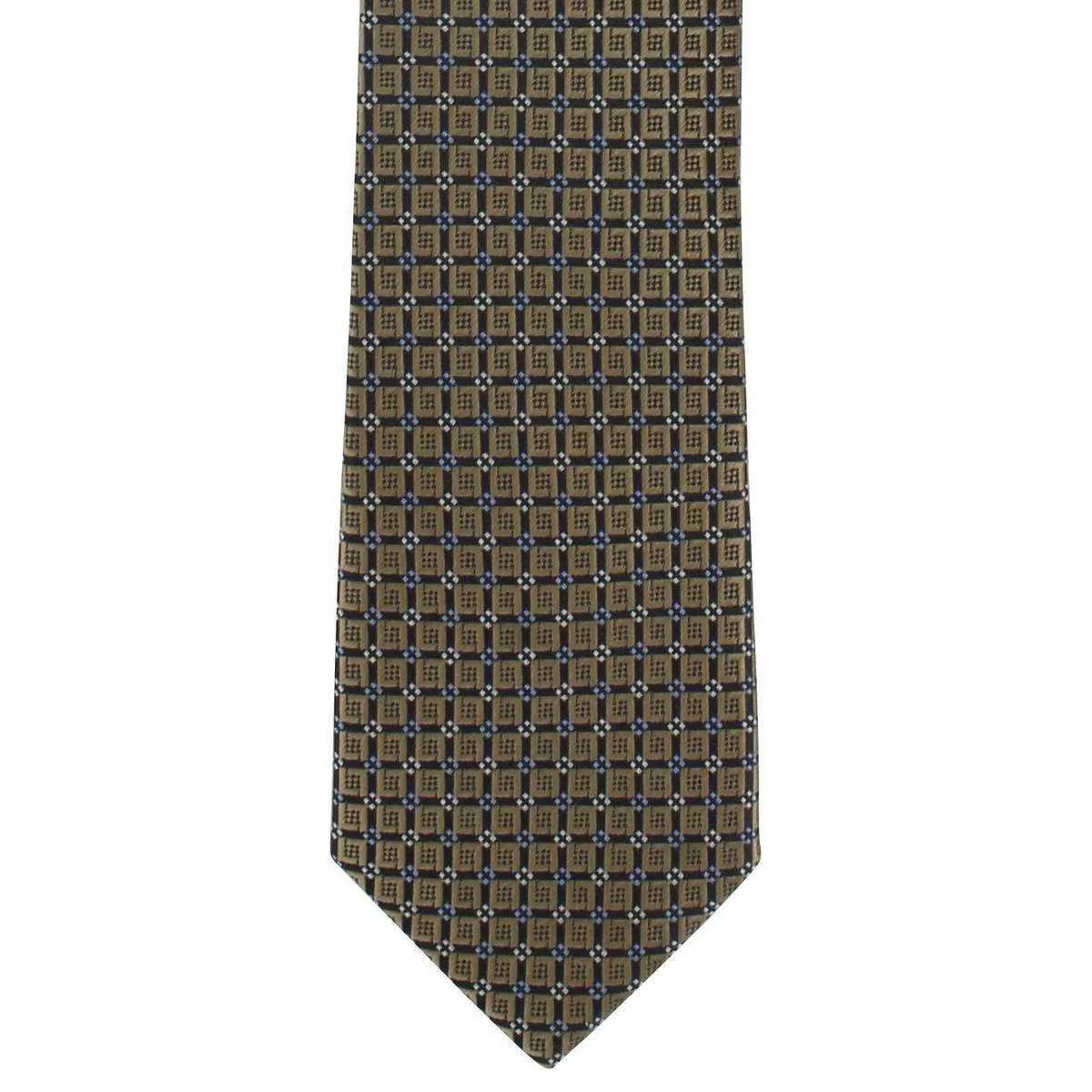 Michelsons of London Bold Diamond Neat Skinny Polyester Tie - Taupe Brown