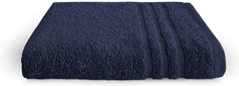 Navy Blue Bath Sheets 650gsm 90 x 150cm 100% Cotton Packs of 2, 10 and 24