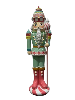 Nutcracker With lights Teal Jacket and Pink Boots 119cm